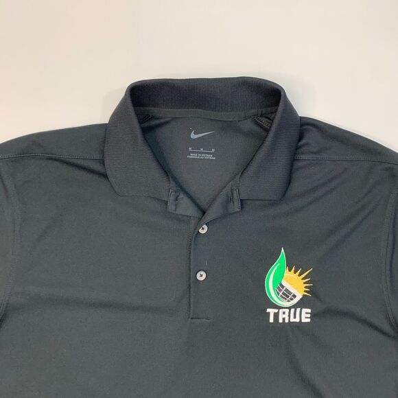 Nike Golf Shirt Mens M Medium Black Micro Pique 2.0 Performance Golf Polo - Picture 3 of 13